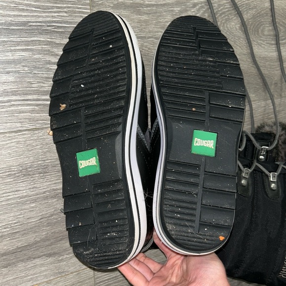 Cougar Black Vesta Grey Faux Fur Collar Knee High Waterproof Insulated Snow Boot - Picture 6 of 8